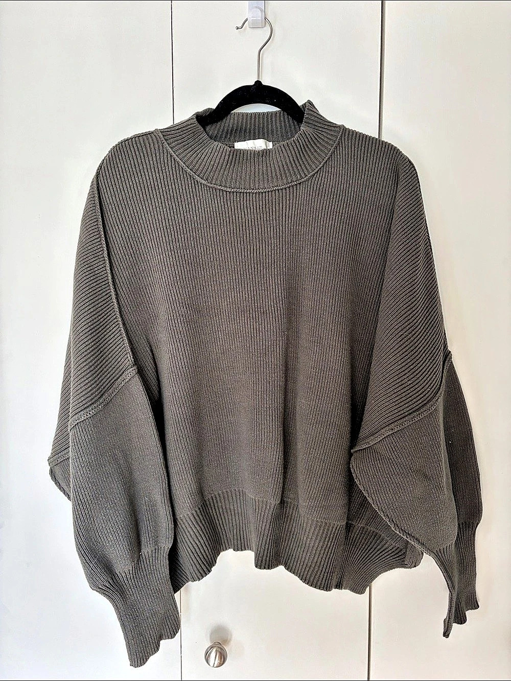 ZENANA Oversized Knit Sweater Green Large/XL
